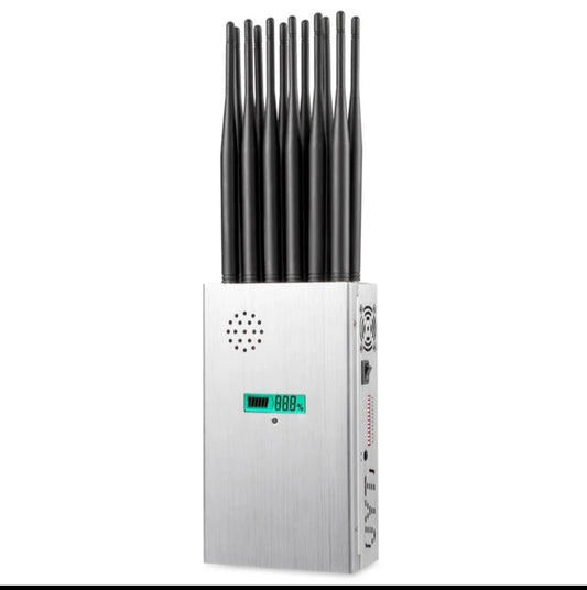 Brouilleur 12 antennes de Signaux Portable Ultra-Compact – Protection Totale Anti-GPS / Caméras / Micros / Wi-Fi